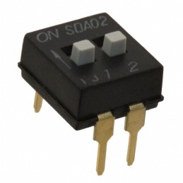 1 pcs : SDA02H1BD - SWITCH SLIDE DIP SPST 0.025A 24V