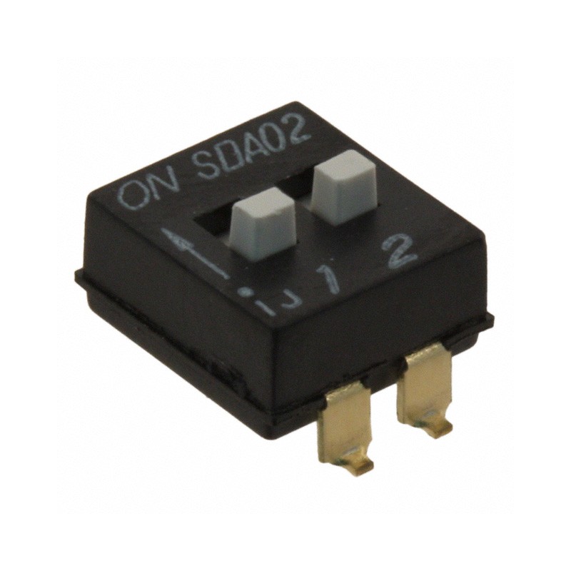 1 pcs : SDA02H1SBD - SWITCH SLIDE DIP SPST 0.025A 24V