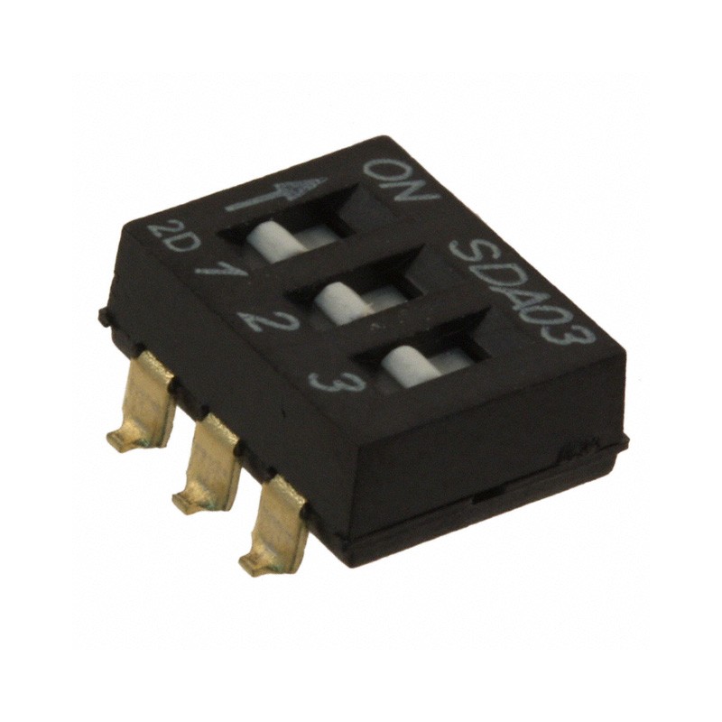 1 pcs : SDA03H0SBD - SWITCH SLIDE DIP SPST 0.025A 24V