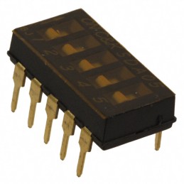 1 pcs : SDA05H0B - SWITCH SLIDE DIP SPST 0.025A 24V