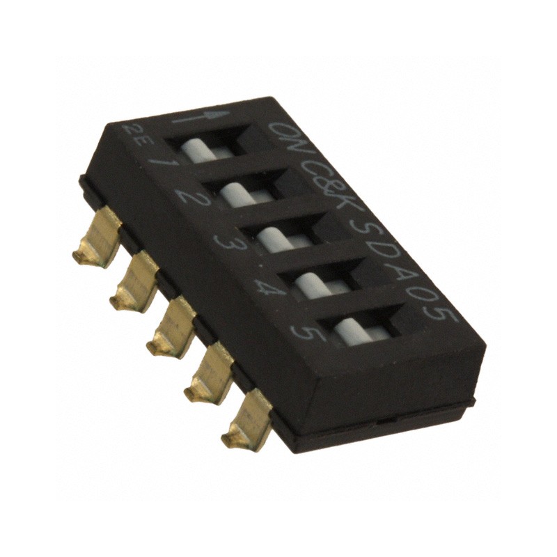 1 pcs : SDA05H0SBD - SWITCH SLIDE DIP SPST 0.025A 24V