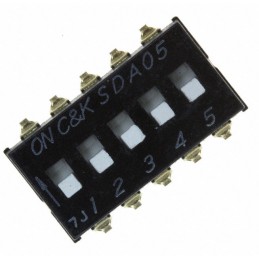 1 pcs : SDA05H1SBD - SWITCH SLIDE DIP SPST 0.025A 24V