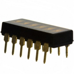 1 pcs : SDA06H0B - SWITCH SLIDE DIP SPST 0.025A 24V