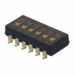 1 pcs : SDA06H0SB - SWITCH SLIDE DIP SPST 0.025A 24V