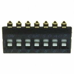 1 pcs : SDA07H0SBD - SWITCH SLIDE DIP SPST 0.025A 24V