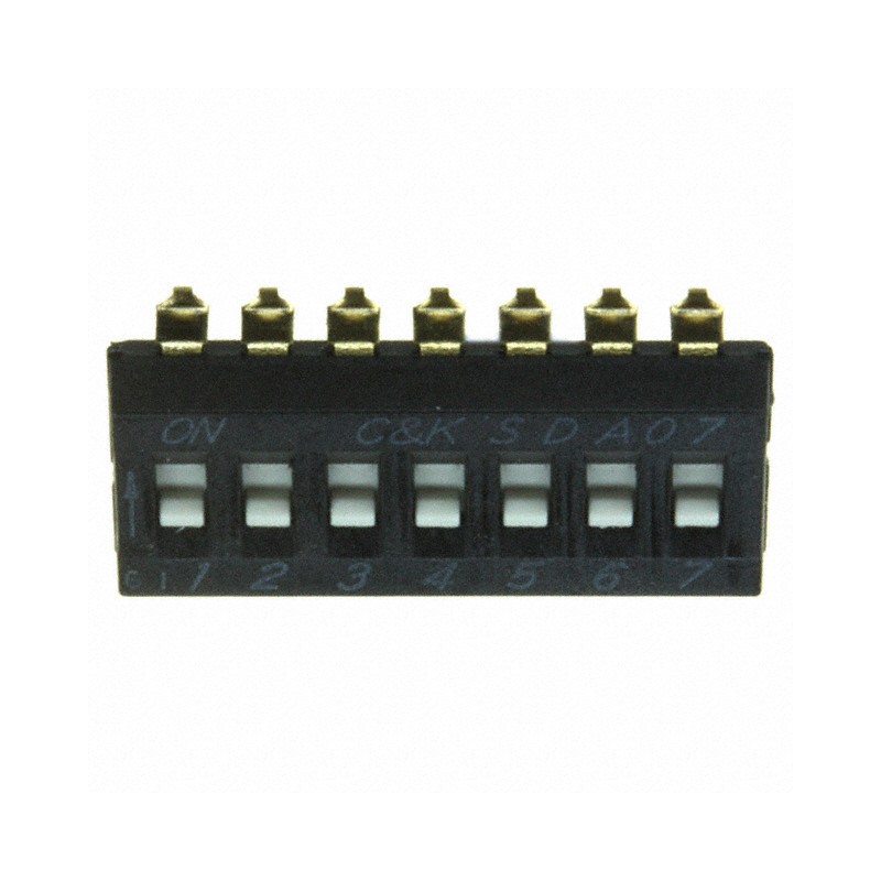1 pcs : SDA07H0SBD - SWITCH SLIDE DIP SPST 0.025A 24V