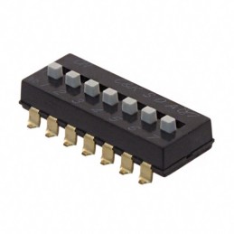 1 pcs : SDA07H1SBD - SWITCH SLIDE DIP SPST 0.025A 24V