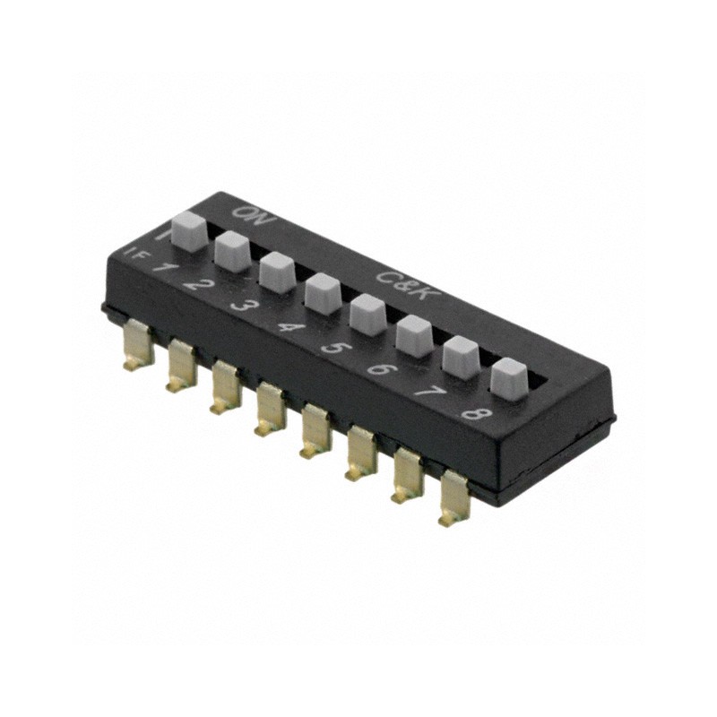 1 pcs : SDA08H1SBD - SWITCH SLIDE DIP SPST 0.025A 24V