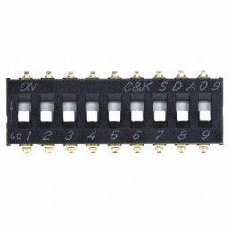 1 pcs : SDA09H1SBD - SWITCH SLIDE DIP SPST 0.025A 24V