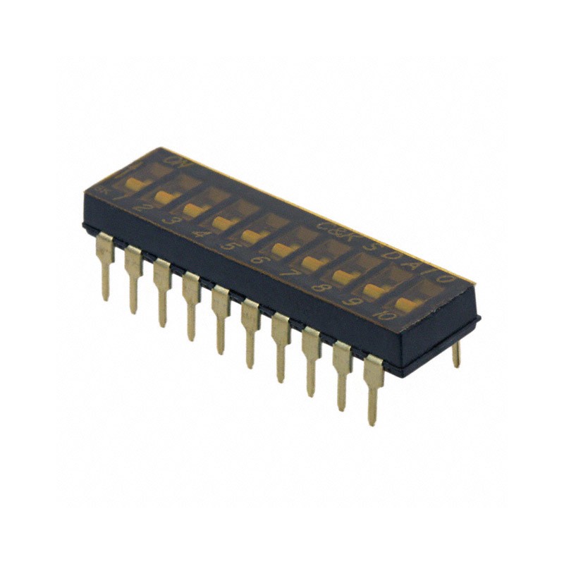 1 pcs : SDA10H0B - SWITCH SLIDE DIP SPST 0.025A 24V