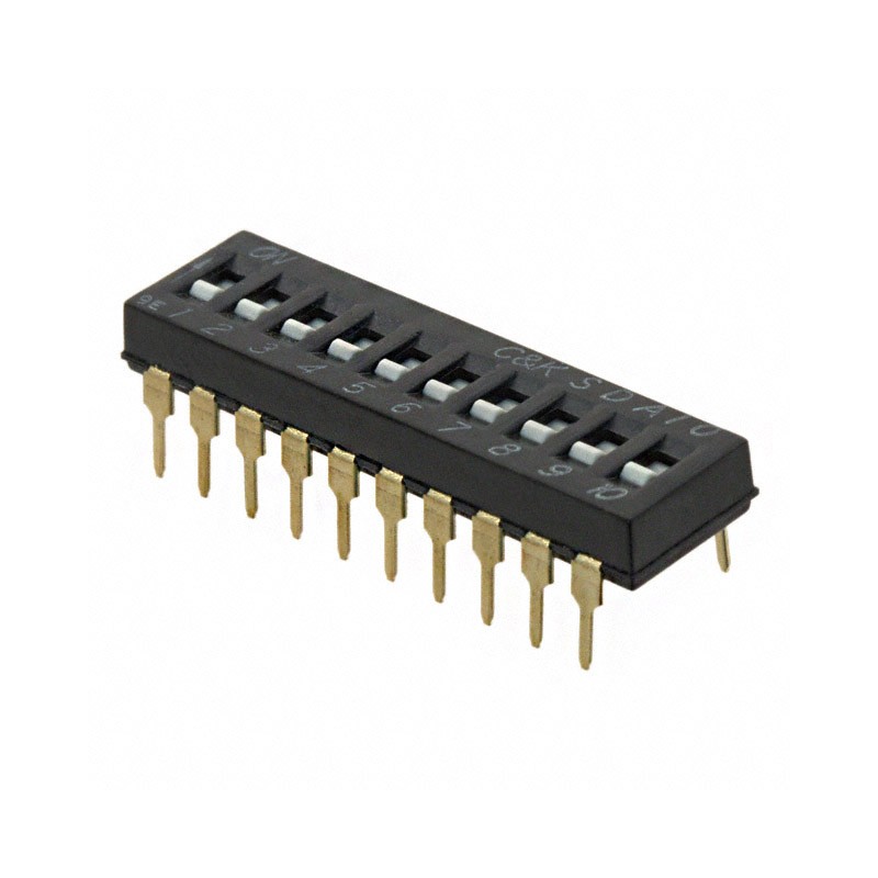 1 pcs : SDA10H0BD - SWITCH SLIDE DIP SPST 0.025A 24V