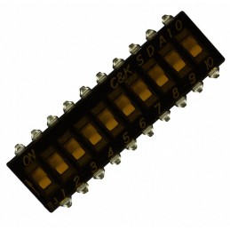 1 pcs : SDA10H0SB - SWITCH SLIDE DIP SPST 0.025A 24V