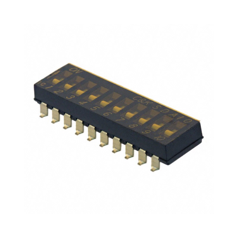 1 pcs : SDA10H0SBR - SWITCH SLIDE DIP SPST 0.025A 24V