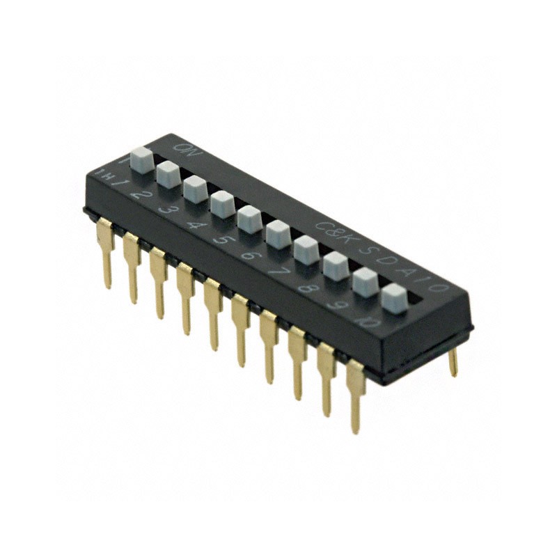 1 pcs : SDA10H1BD - SWITCH SLIDE DIP SPST 0.025A 24V