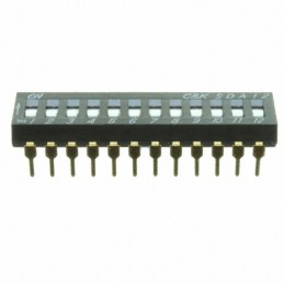 1 pcs : SDA12H0BD - SWITCH SLIDE DIP SPST 0.025A 24V