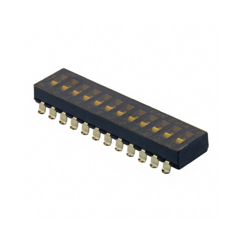 1 pcs : SDA12H0SB - SWITCH SLIDE DIP SPST 0.025A 24V