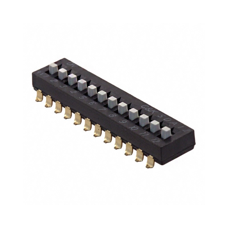 1 pcs : SDA12H1SBD - SWITCH SLIDE DIP SPST 0.025A 24V