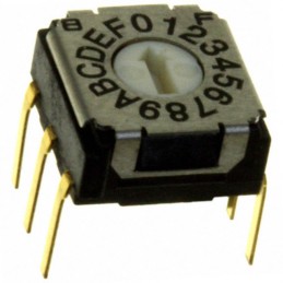 1 pcs : SH-7050MC - SWITCH ROTARY DIP HEX 0.1A 5V