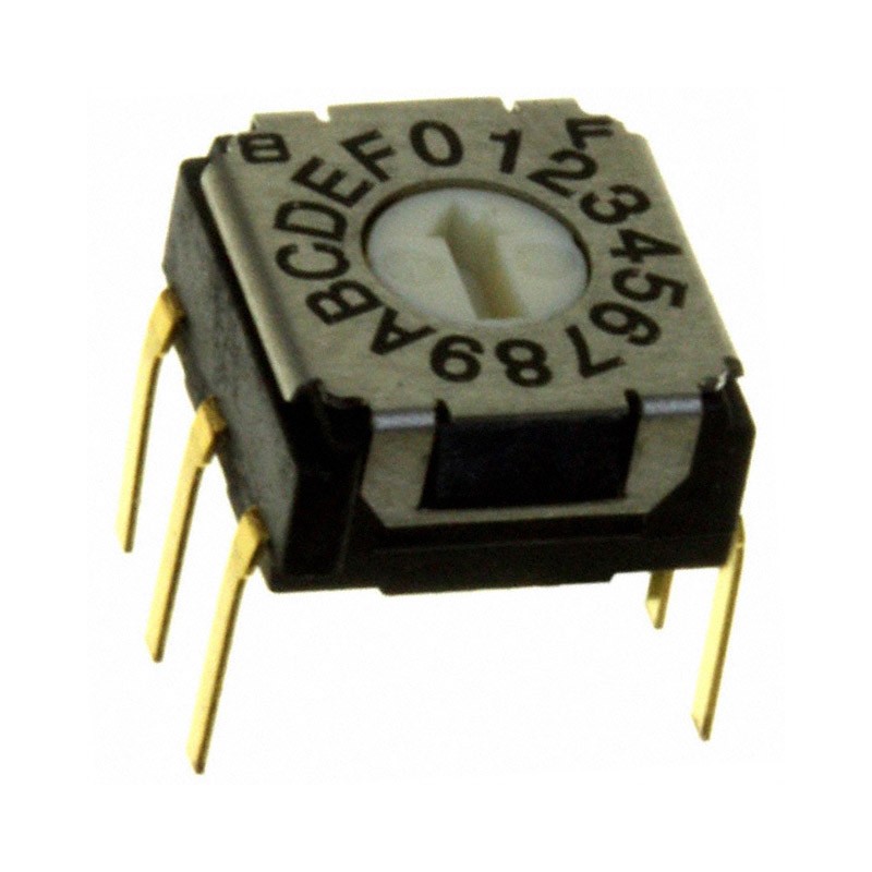 1 pcs : SH-7050MC - SWITCH ROTARY DIP HEX 0.1A 5V
