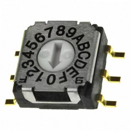 1 pcs : SH-7050TB - SWITCH ROTARY DIP HEX 0.1A 5V