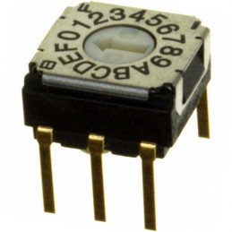 1 pcs : SH-7070MC - SW ROTARY DIP HEX COMP 0.1A 5V