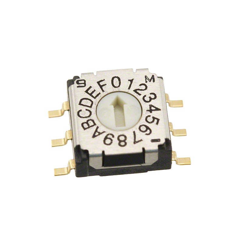 1 pcs : SH-7070TB - SW ROTARY DIP HEX COMP 0.1A 5V
