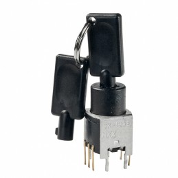 1 pcs : SK13AEG13 - SWITCH KEYLK 3POS SP3T 0.4VA 28V