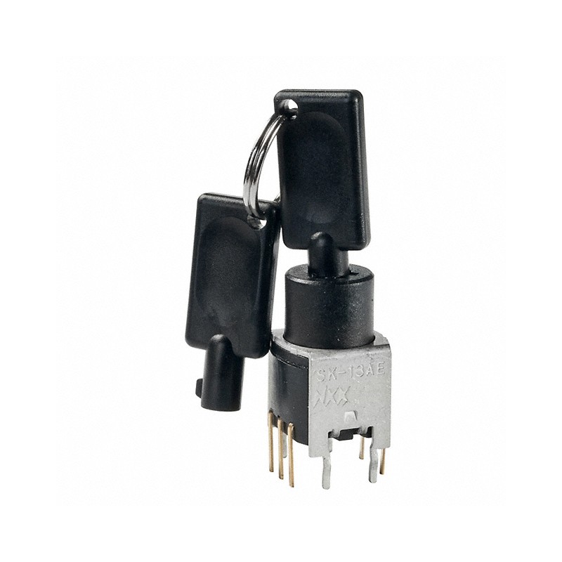 1 pcs : SK13AEG13 - SWITCH KEYLK 3POS SP3T 0.4VA 28V