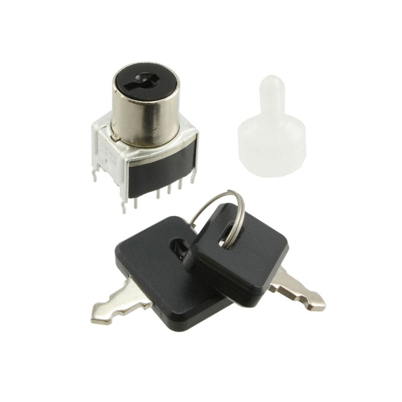 1 pcs : SK14DG13 - SWITCH KEYLK 3POS SP3T 0.4VA 28V