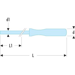 1 pcs - Facom Nut Driver, 260 mm Overall