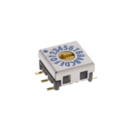 1 pcs : SMR7016C-1E - SWITCH ROTARY DIP HEX 0.03A 15V