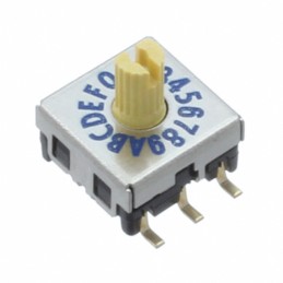 1 pcs : SMR8016C-1 - SWITCH ROTARY DIP HEX 0.03A 15V