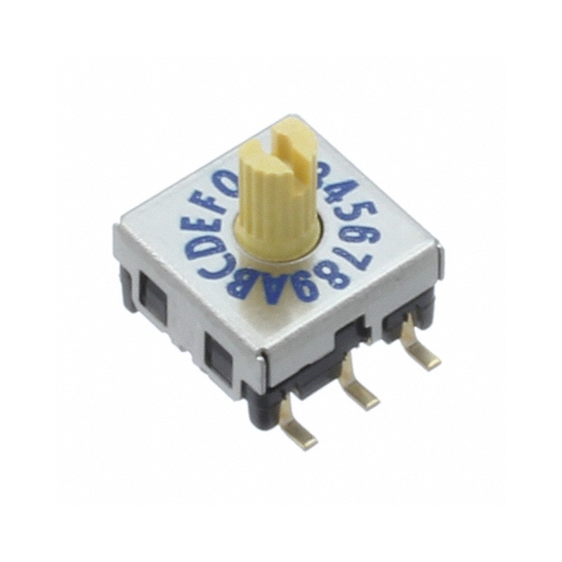 1 pcs : SMR8016C-1 - SWITCH ROTARY DIP HEX 0.03A 15V