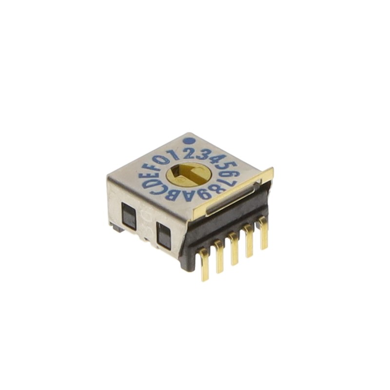 1 pcs : SMRR7016C-1E - SWITCH ROTARY DIP HEX 0.03A 15V
