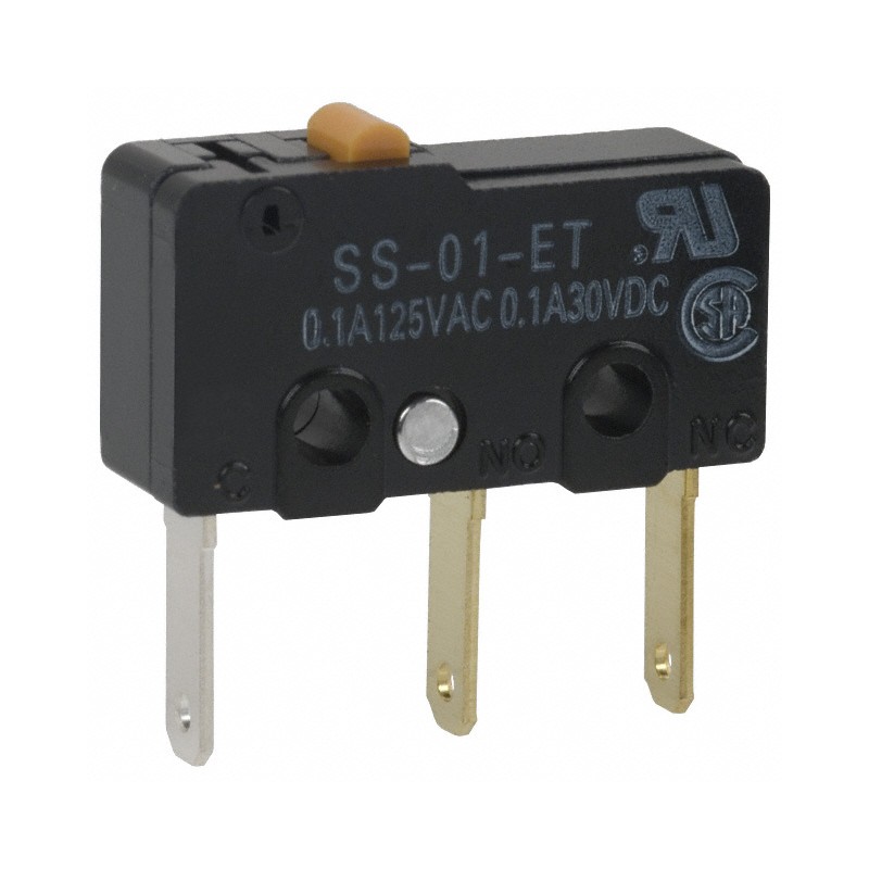 1 pcs : SS-01-ET - SWITCH SNAP ACT SPDT 0.1A 125V