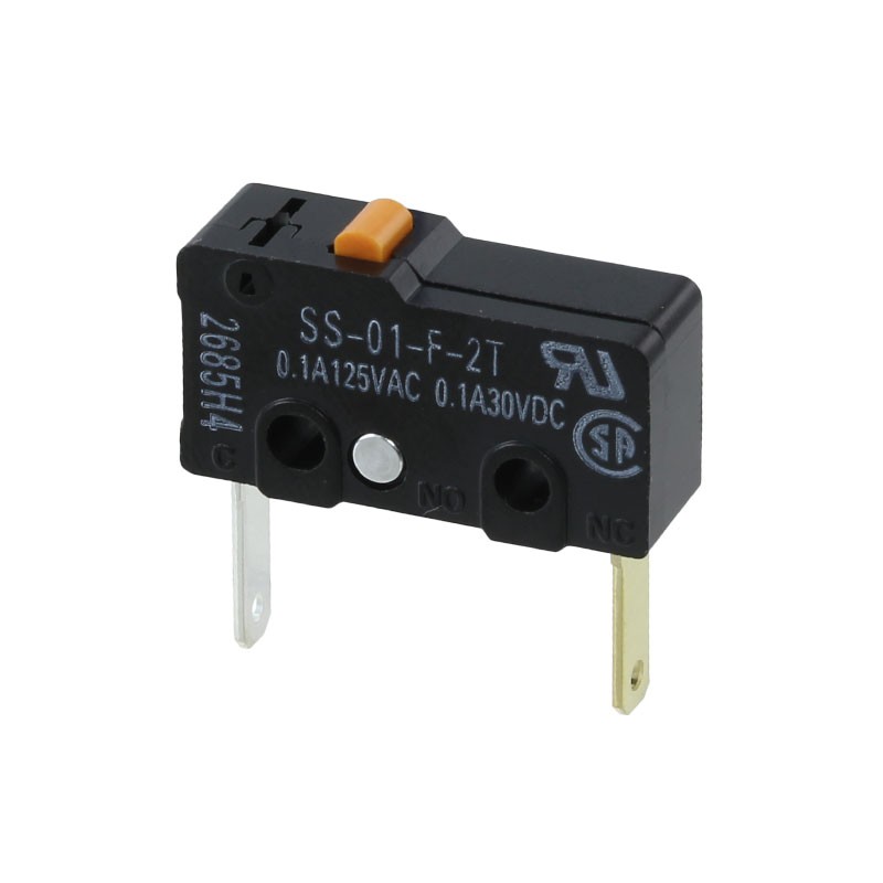 1 pcs : SS-01-F2T - SWITCH SNP ACT SPST-NC 0.1A 125V