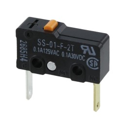 1 pcs : SS-01-F-2T - SWITCH SNP ACT SPST-NC 0.1A 125V
