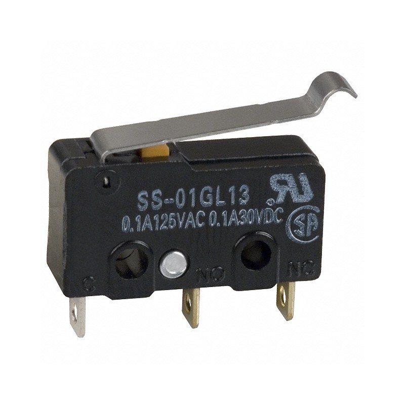 1 pcs : SS-01GL13 - SWITCH SNAP ACT SPDT 0.1A 125V