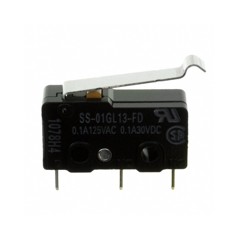 1 pcs : SS-01GL13-FD - SWITCH SNAP ACT SPDT 0.1A 125V