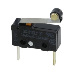 1 pcs : SS-01GL2-2T - SWITCH SNP ACT SPST-NC 0.1A 125V