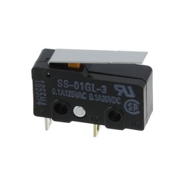 1 pcs : SS-01GL-3 - SWITCH SNP ACT SPST-NO 0.1A 125V