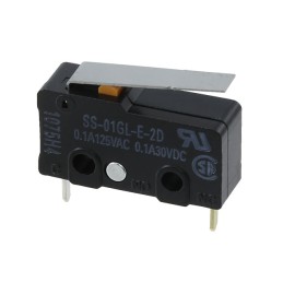 1 pcs : SS-01GL-E-2D - SWITCH SNP ACT SPST-NC 0.1A 125V