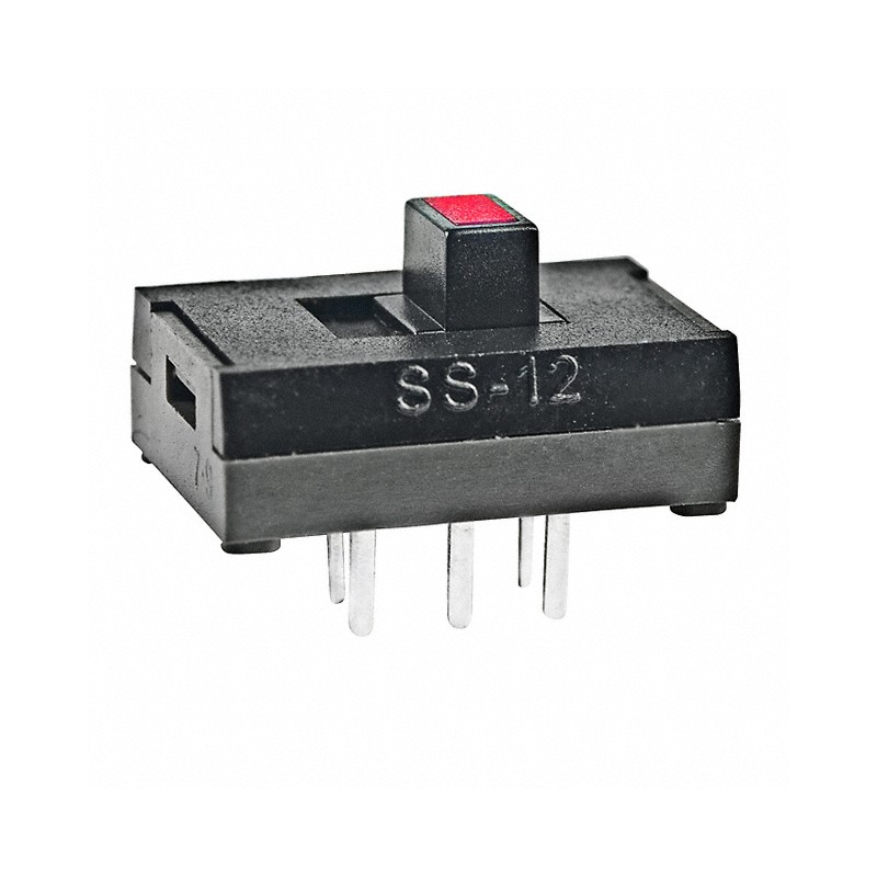 1 pcs : SS12SDP2LC - SWITCH SLIDE SPDT 100MA 30V