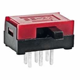 1 pcs : SS22SBH2 - SWITCH SLIDE DPDT 100MA 30V