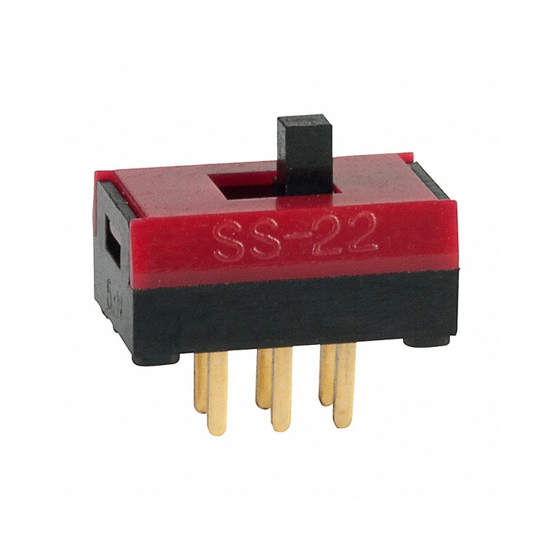 1 pcs : SS22SBP4 - SWITCH SLIDE DPDT 0.4VA 28V