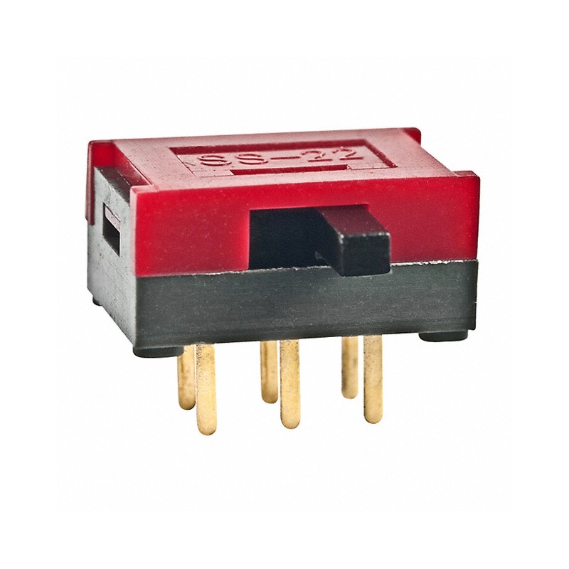 1 pcs : SS22SDH4 - SWITCH SLIDE DPDT 0.4VA 28V
