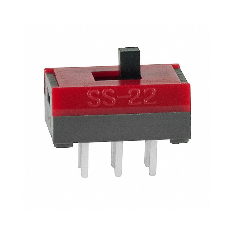 1 pcs : SS22SDP2 - SWITCH SLIDE DPDT 100MA 30V