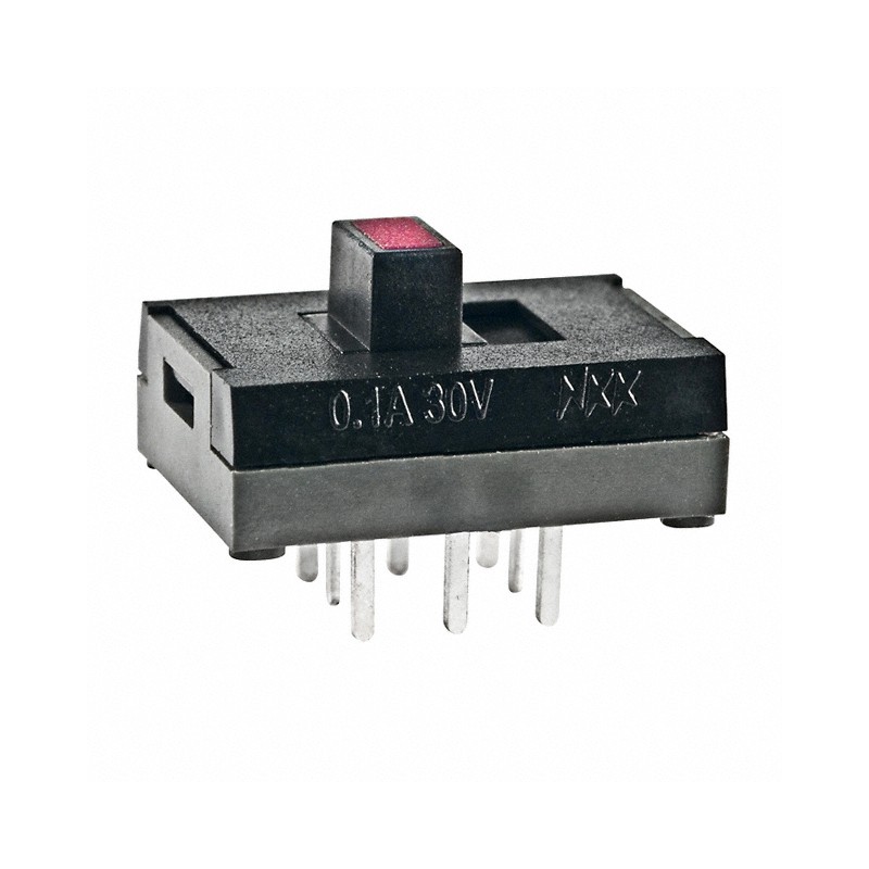 1 pcs : SS22SDP2LC - SWITCH SLIDE DPDT 100MA 30V