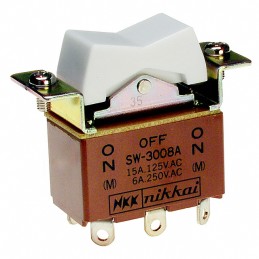 1 pcs : SW3008A - SWITCH ROCKER DPDT 15A 125V