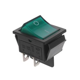 1 pcs : SW-R1-3A-E-LG13-0 - SWITCH ROCKER DPST 20A 125V